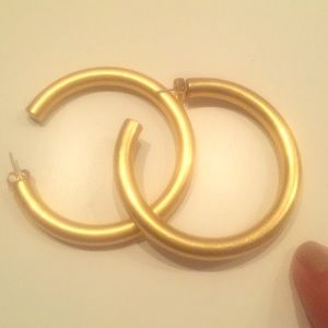 Madewell chunky brass hoops